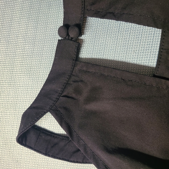 Mini Goth Cocktail Dress in Black w Blue Detail - Picture 10 of 16